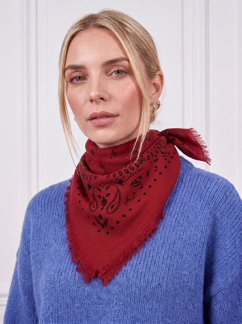 Large Cashmere Bandana 90 | La Parisienne