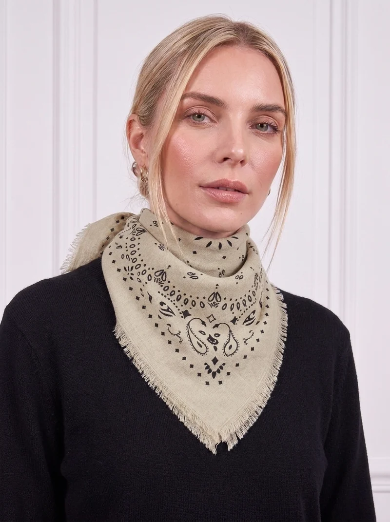Large Cashmere Bandana 90 | La Parisienne
